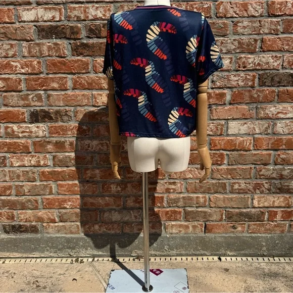 SOLD ELSEWHERE FARM Rio Anthropologie colorful athletic crop top / S - Picture 9 of 12